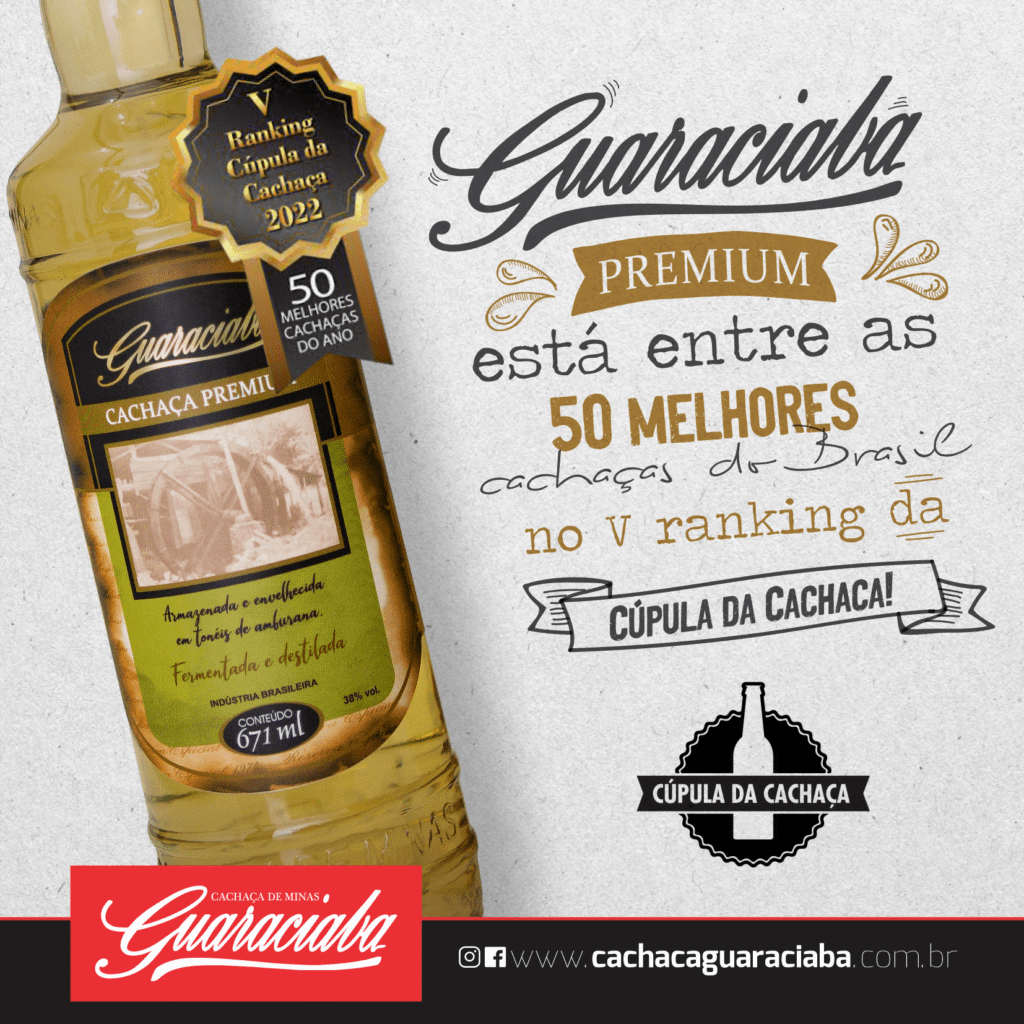 Guaraciaba Premium está entre as 50 melhores cachaças do Brasil!